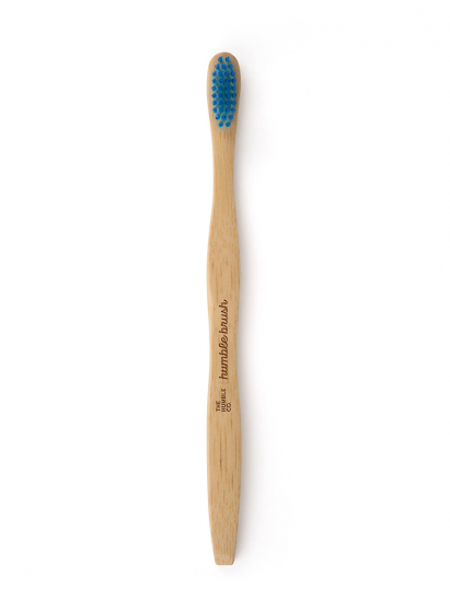 картинка Зубная щетка для взрослых HUMBLE BRUSH из бамбука, голубая мягкая щетина