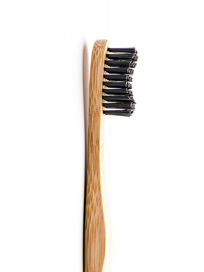 картинка Зубная щетка для взрослых HUMBLE BRUSH из бамбука, черная мягкая щетина